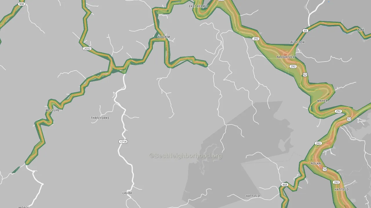 Pilgrim, KY Map of Noise Levels in Pilgrim