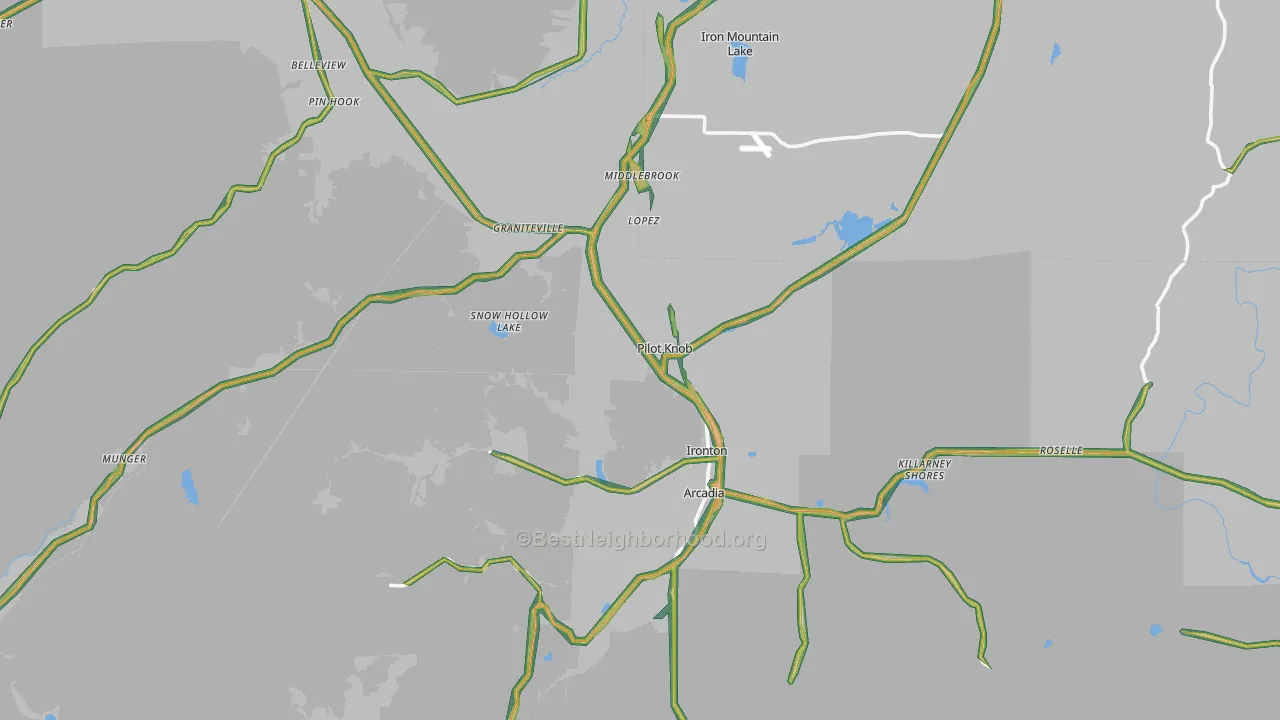 Pilot Knob, MO Map of Noise Levels in Pilot Knob