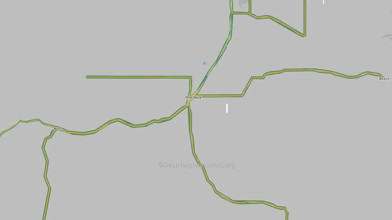 Pilot Rock, OR Map of Noise Levels in Pilot Rock
