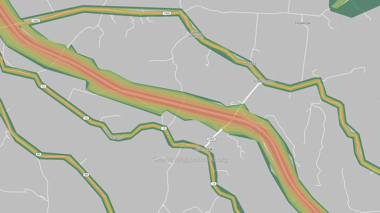 Pilot View, KY Map of Noise Levels in Pilot View