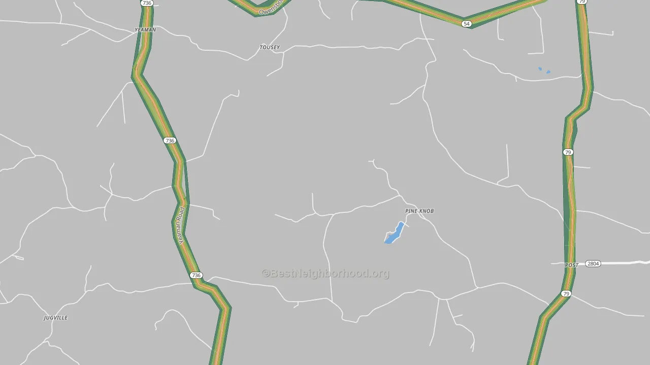 Pine Knob, KY Map of Noise Levels in Pine Knob