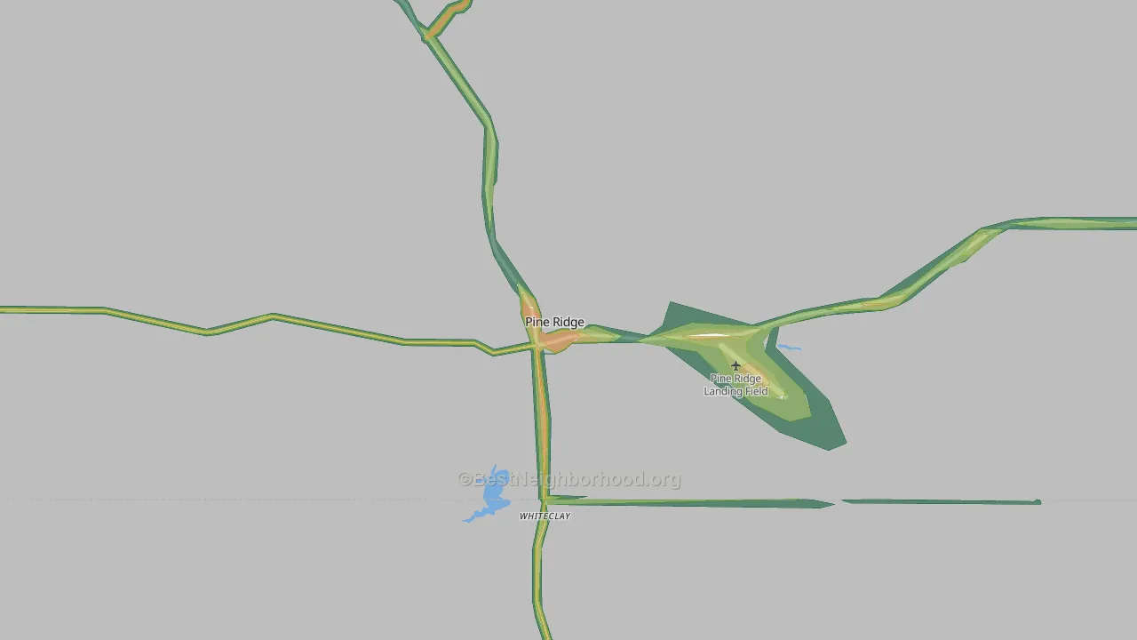 Pine Ridge, SD Map of Noise Levels in Pine Ridge
