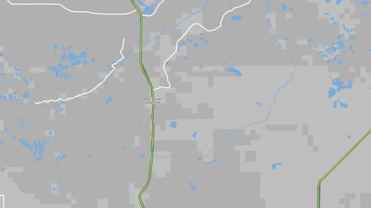 Pine Stump Junction, MI Map of Noise Levels in Pine Stump Junction