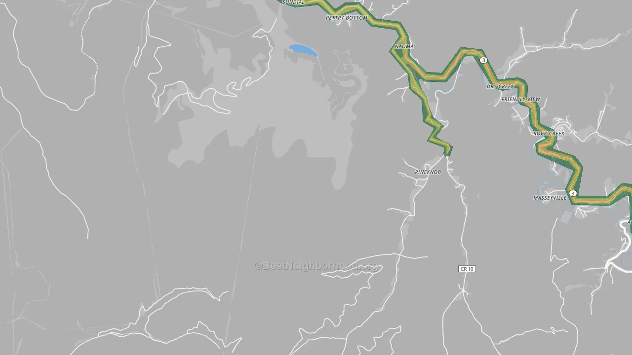 Pineknob, WV Map of Noise Levels in Pineknob