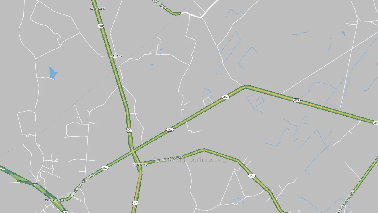 Pineland, SC Map of Noise Levels in Pineland