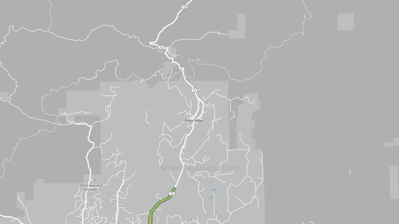 Pinos Altos, NM Map of Noise Levels in Pinos Altos