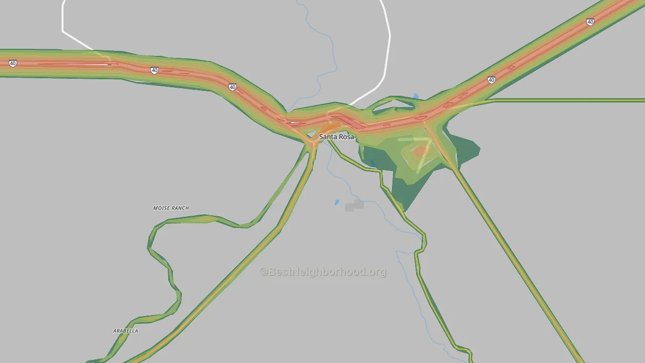 Pintada, NM Map of Noise Levels in Pintada