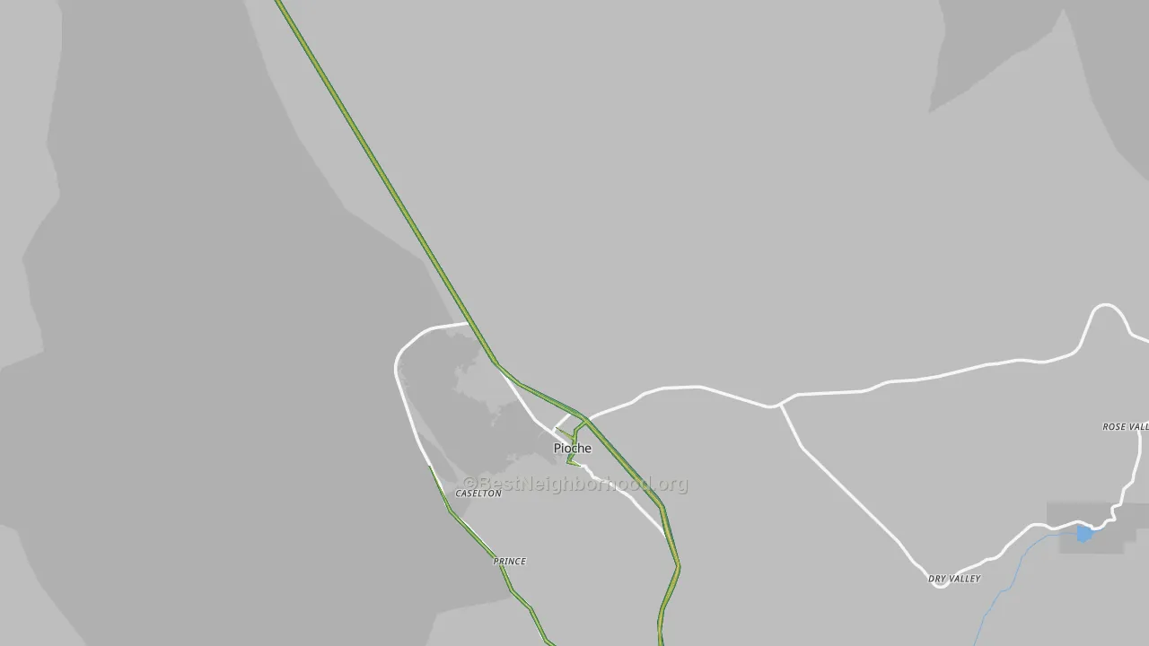 Pioche, NV Map of Noise Levels in Pioche