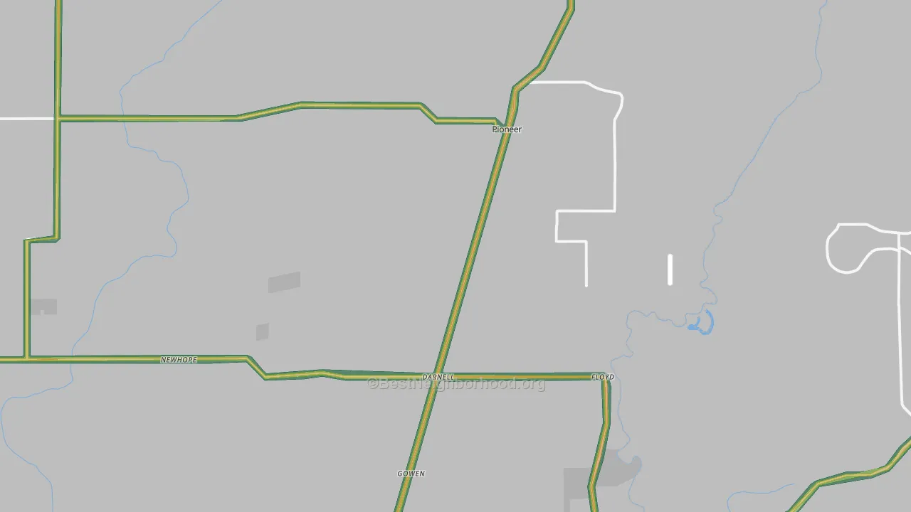 Pioneer, LA Map of Noise Levels in Pioneer
