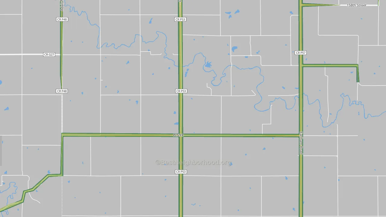 Pitzer, IA Map of Noise Levels in Pitzer