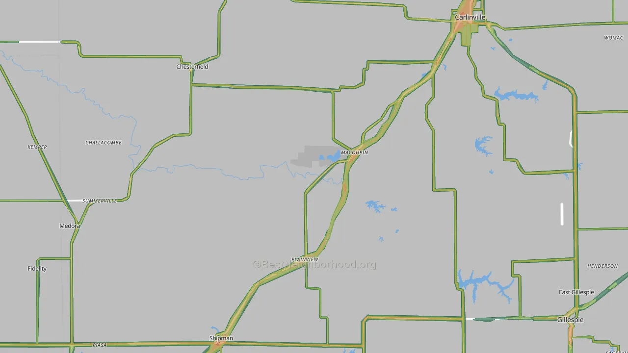Plainview, IL Map of Noise Levels in Plainview
