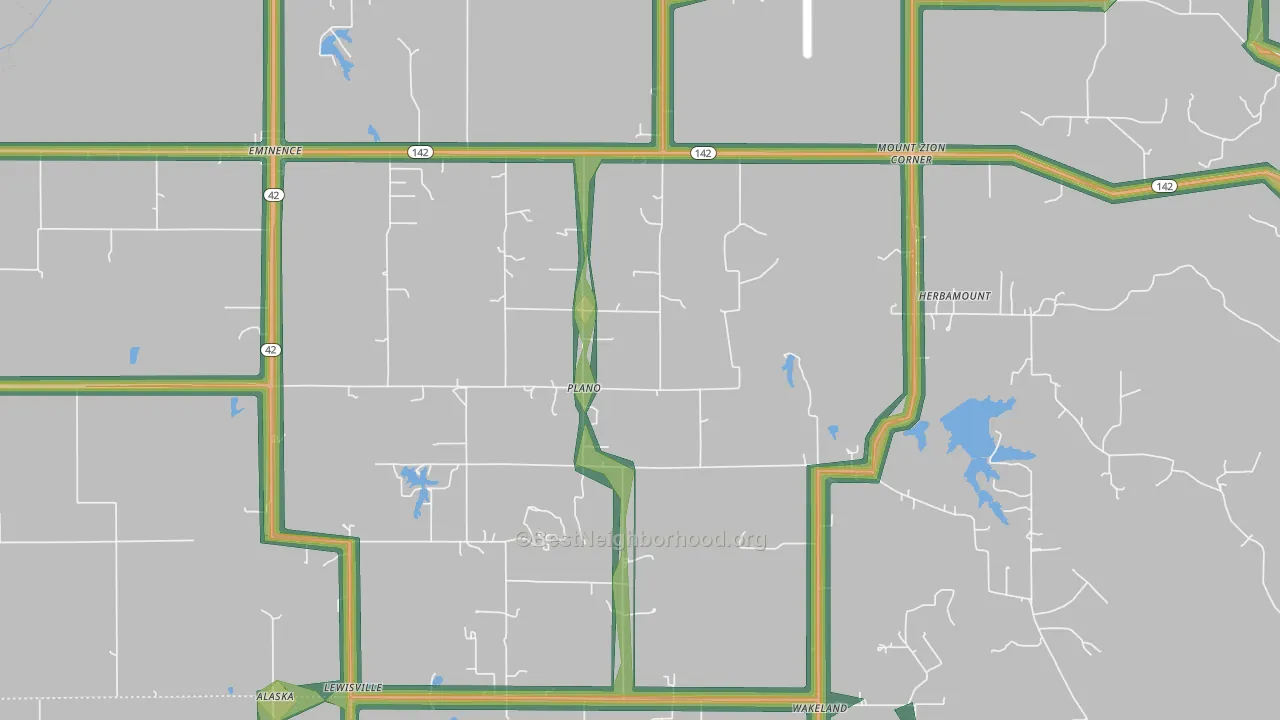 Plano, IN Map of Noise Levels in Plano