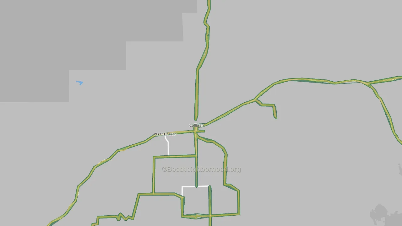 Plateau City, CO Map of Noise Levels in Plateau City