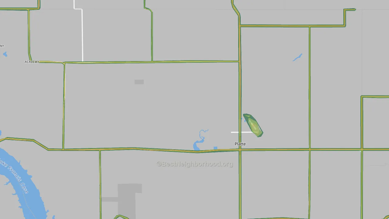 Platte, SD Map of Noise Levels in Platte