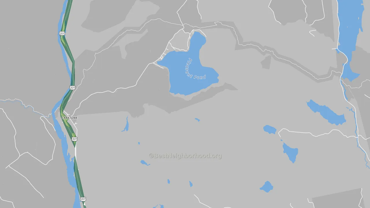 Pleasant Pond, ME Map of Noise Levels in Pleasant Pond