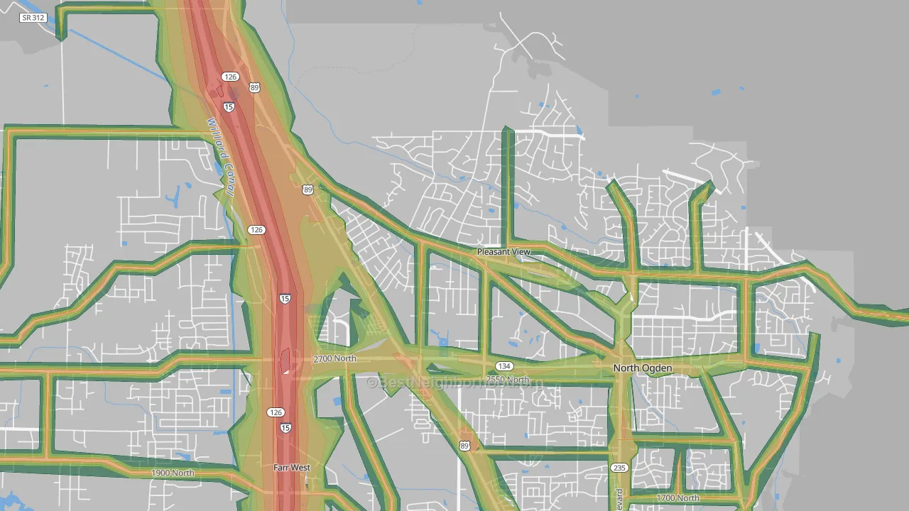 Pleasant View, UT Map of Noise Levels in Pleasant View