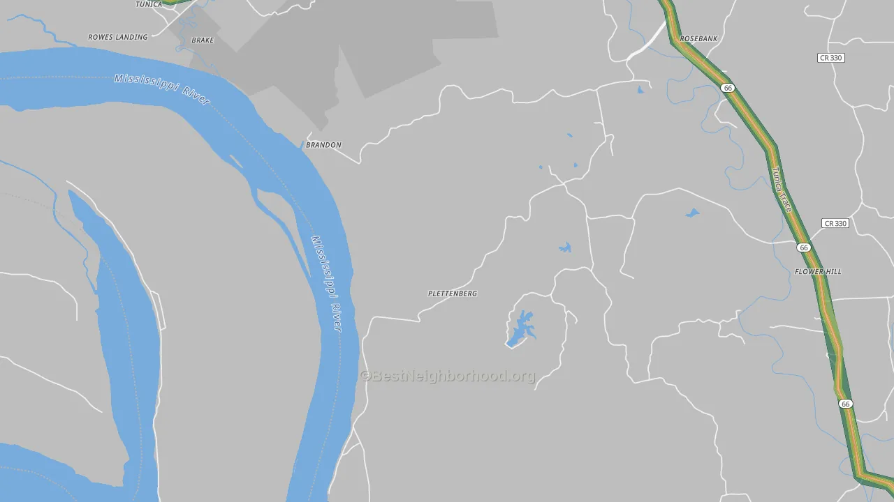 Plettenberg, LA Map of Noise Levels in Plettenberg