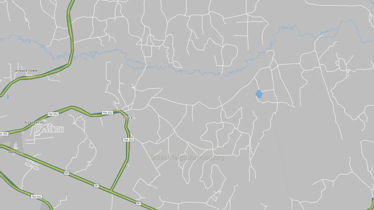 Pluck, TX Map of Noise Levels in Pluck