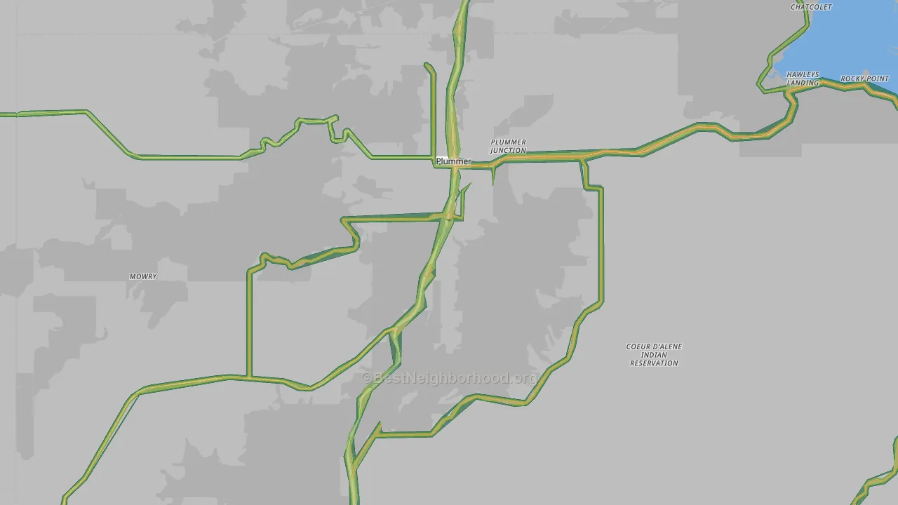 Plummer, ID Map of Noise Levels in Plummer