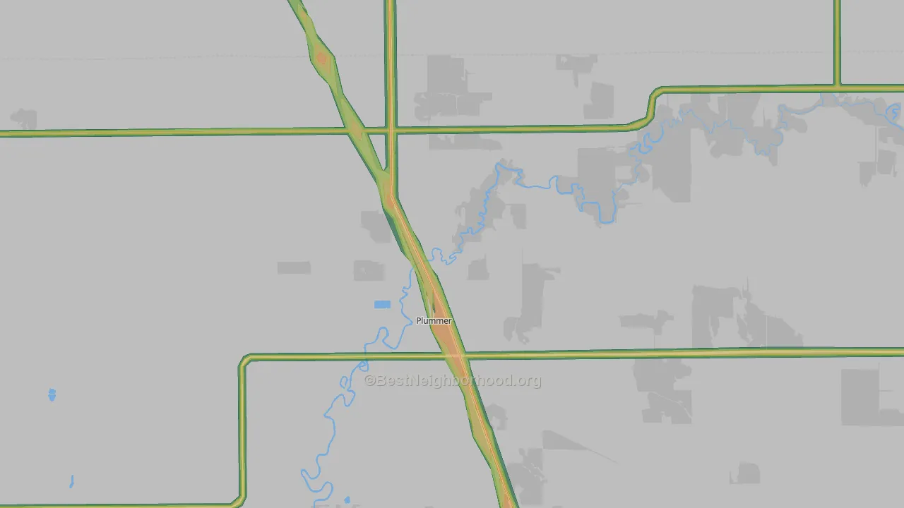 Plummer, MN Map of Noise Levels in Plummer