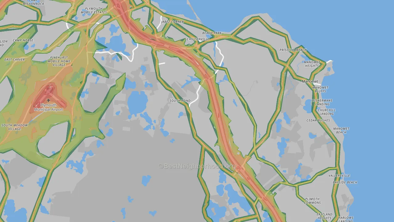 Plymouth, MA Map of Noise Levels in Plymouth