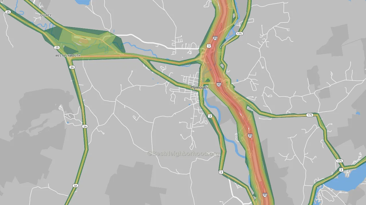 Plymouth, NH Map of Noise Levels in Plymouth