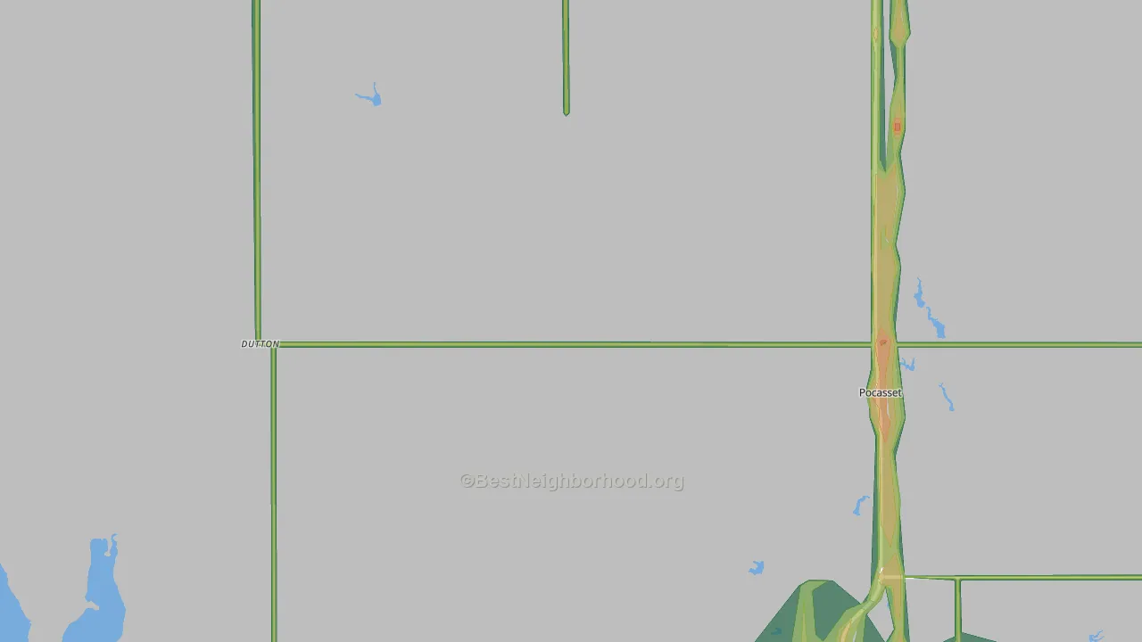 Pocasset, OK Map of Noise Levels in Pocasset