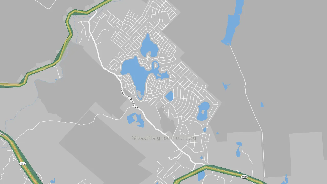 Pocono Lake, PA Map of Noise Levels in Pocono Lake