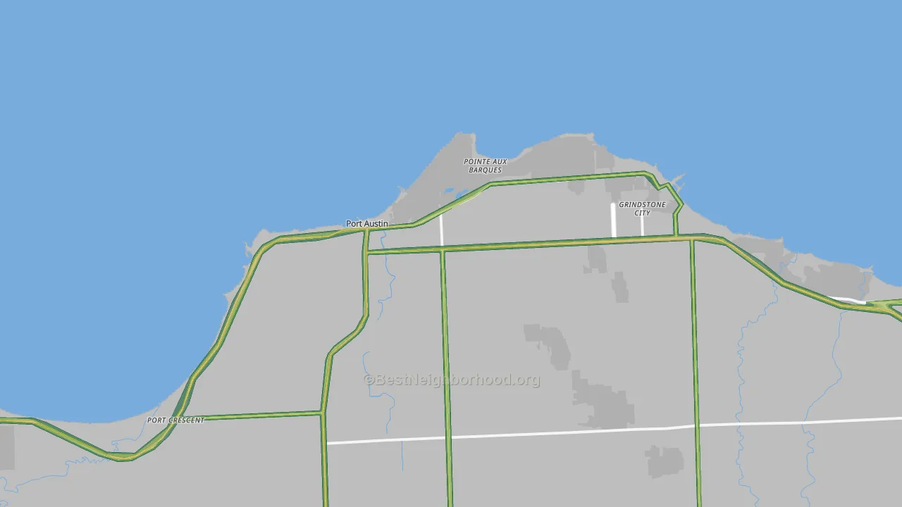 Pointe Aux Barques, MI Map of Noise Levels in Pointe Aux Barques