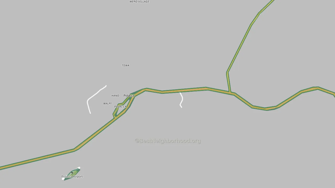 Polacca, AZ Map of Noise Levels in Polacca