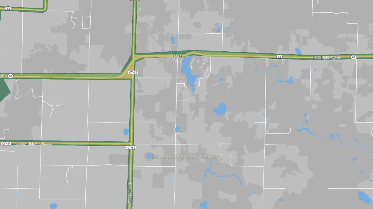 Polar, WI Map of Noise Levels in Polar