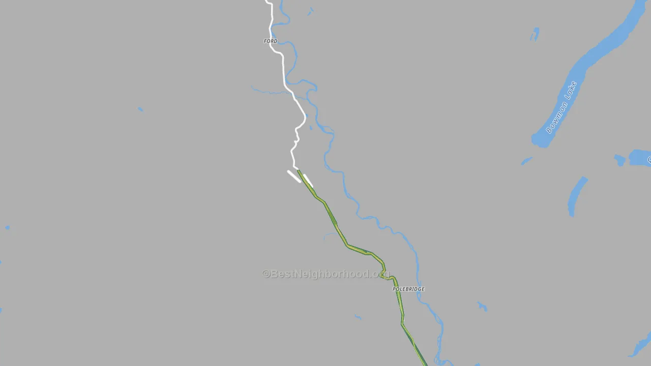 Polebridge, MT Map of Noise Levels in Polebridge