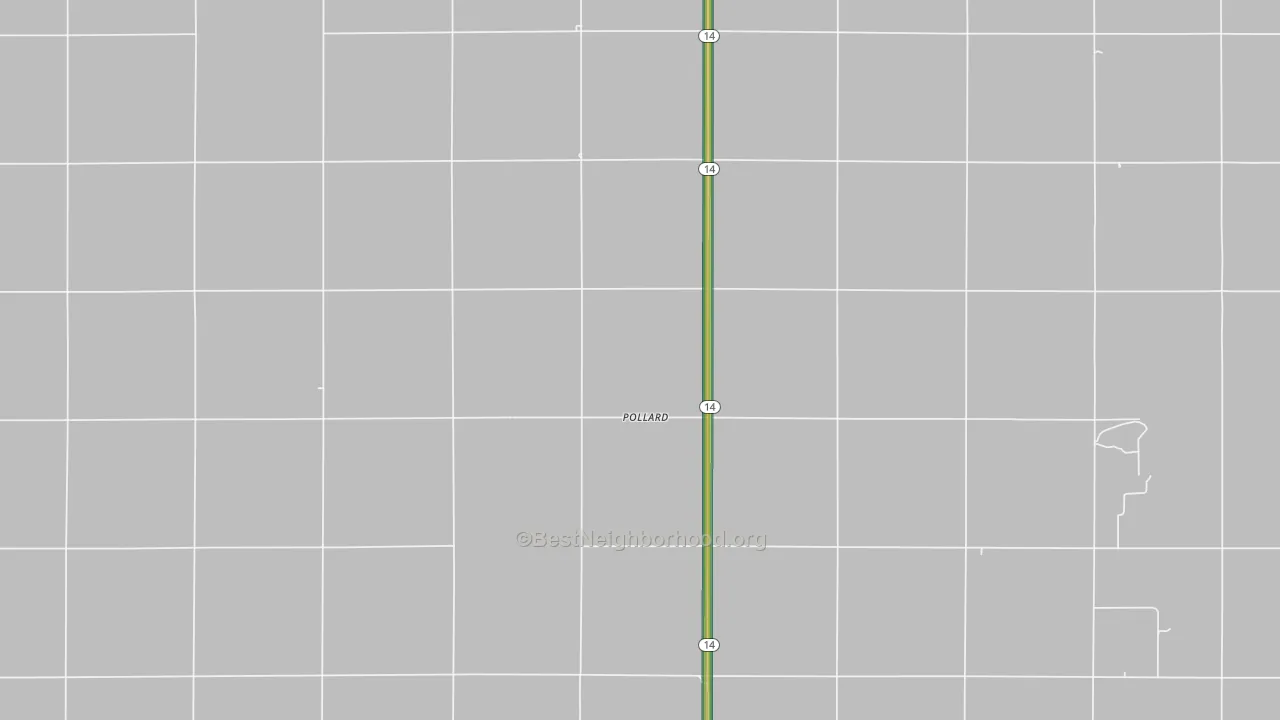 Pollard, KS Map of Noise Levels in Pollard