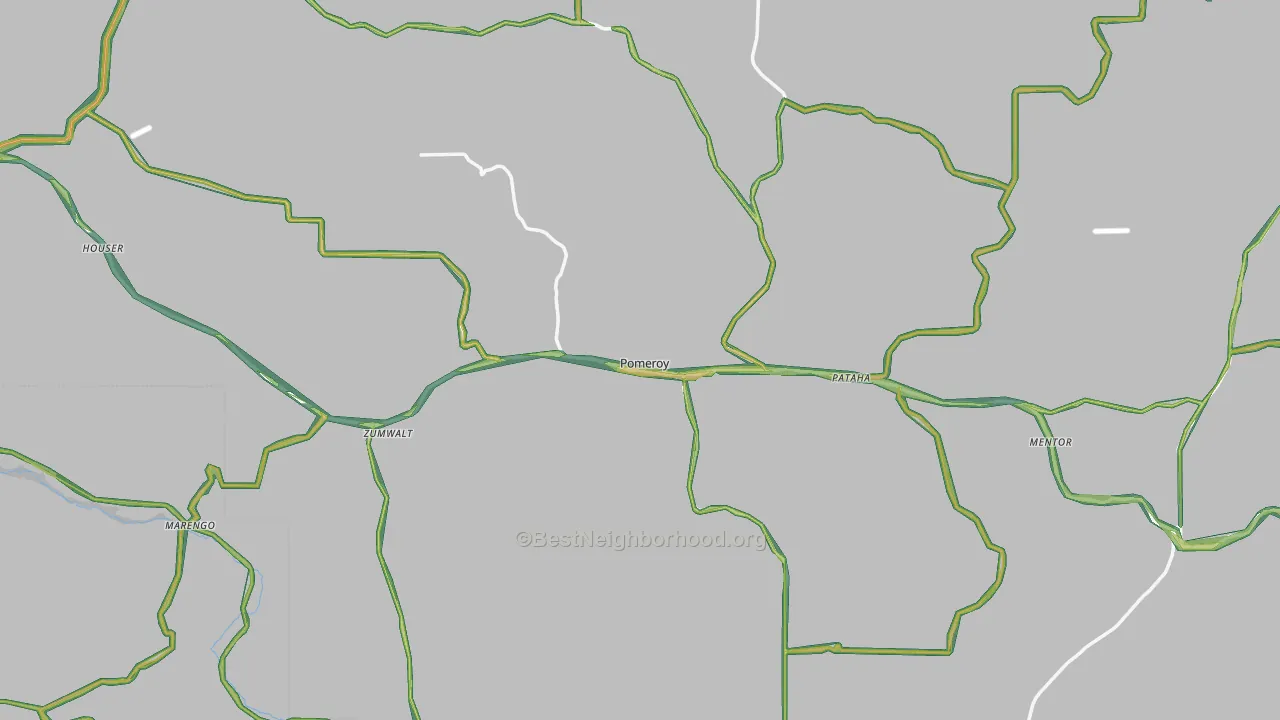 Pomeroy, WA Map of Noise Levels in Pomeroy