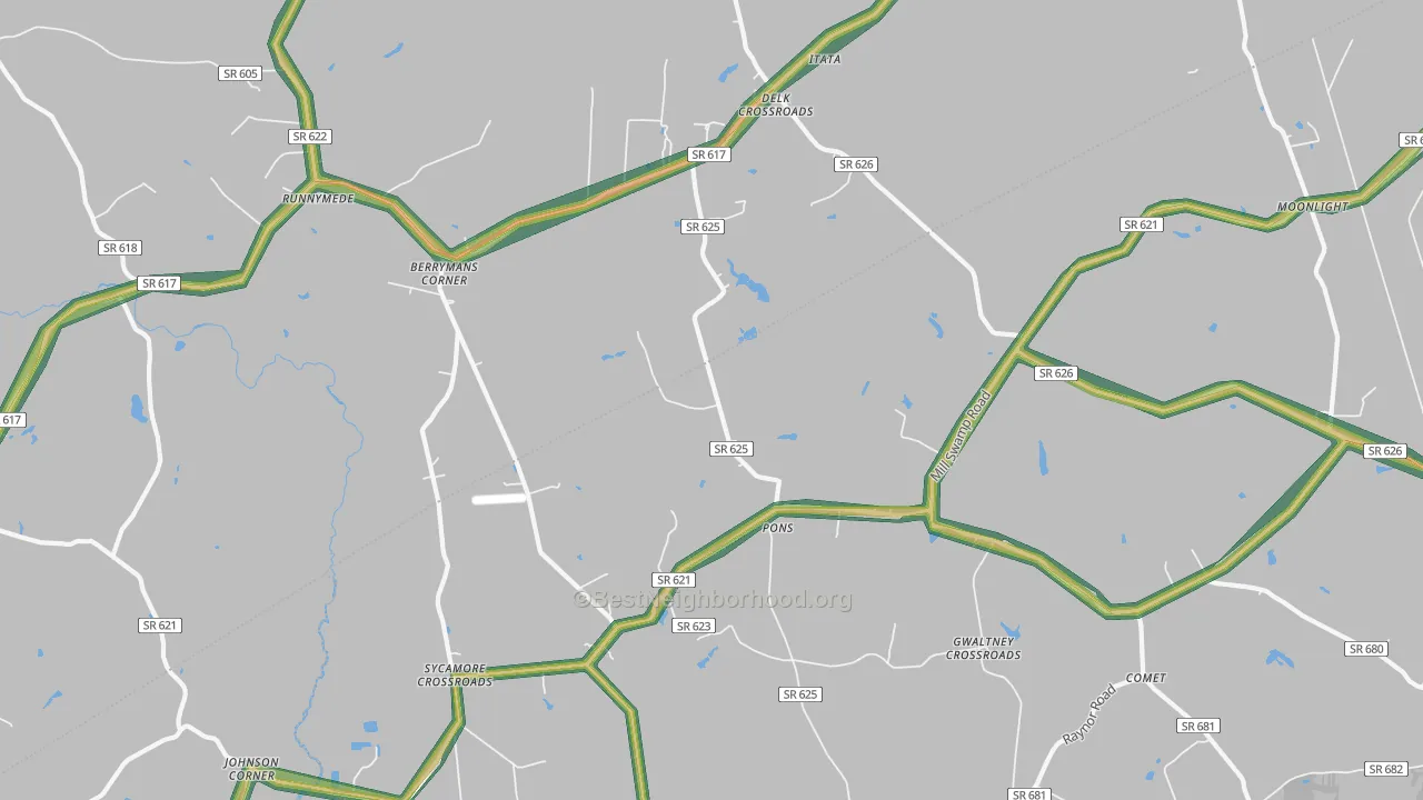 Pons, VA Map of Noise Levels in Pons