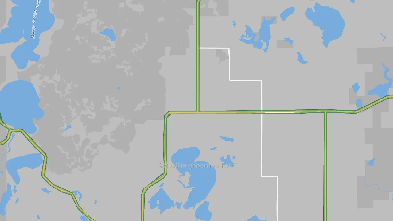 Ponsford, MN Map of Noise Levels in Ponsford
