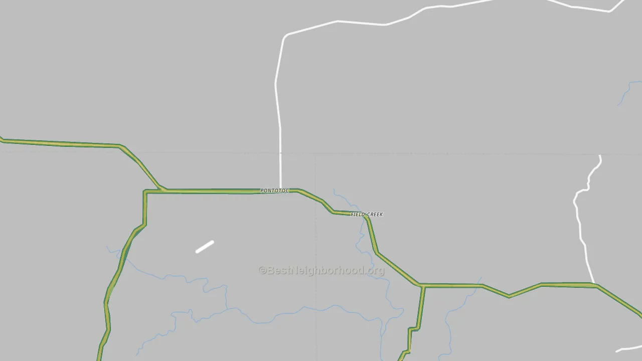 Pontotoc, TX Map of Noise Levels in Pontotoc