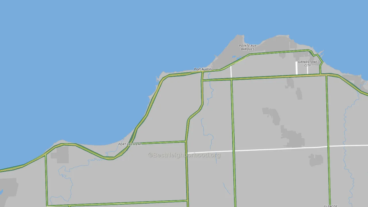 Port Austin, MI Map of Noise Levels in Port Austin