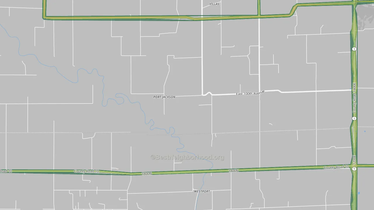 Port Jackson, IL Map of Noise Levels in Port Jackson