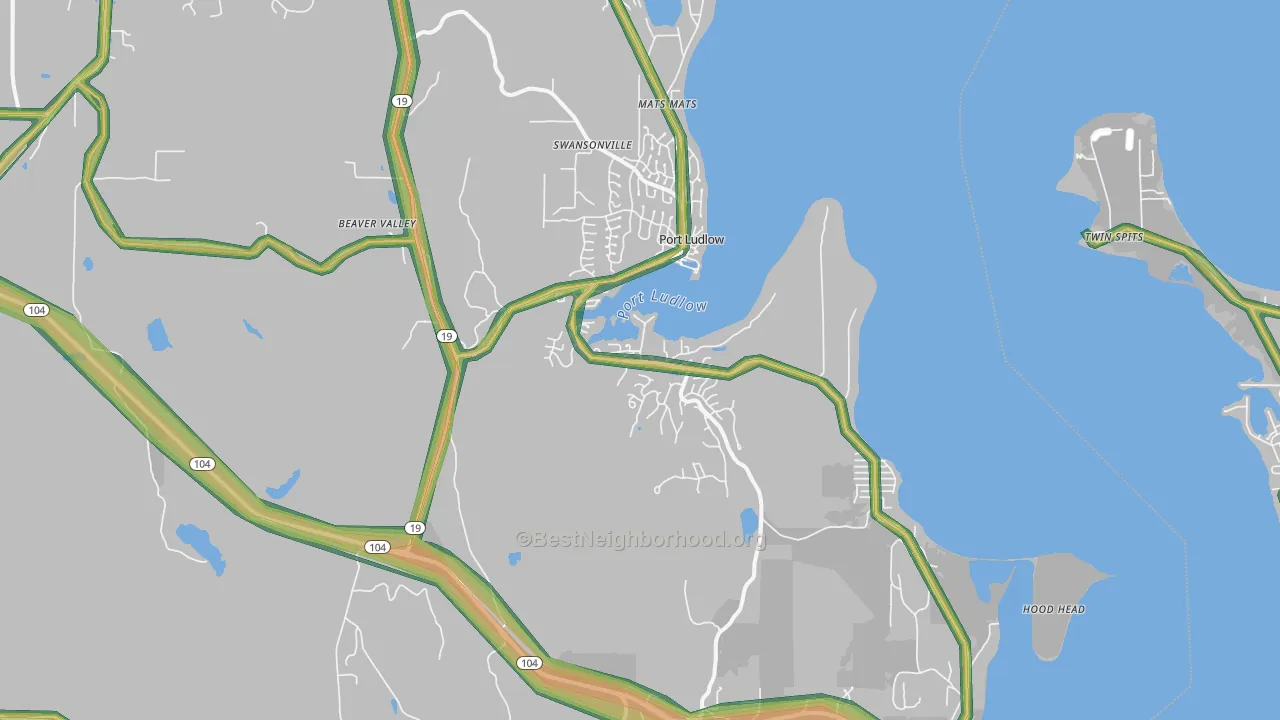 Port Ludlow, WA Map of Noise Levels in Port Ludlow