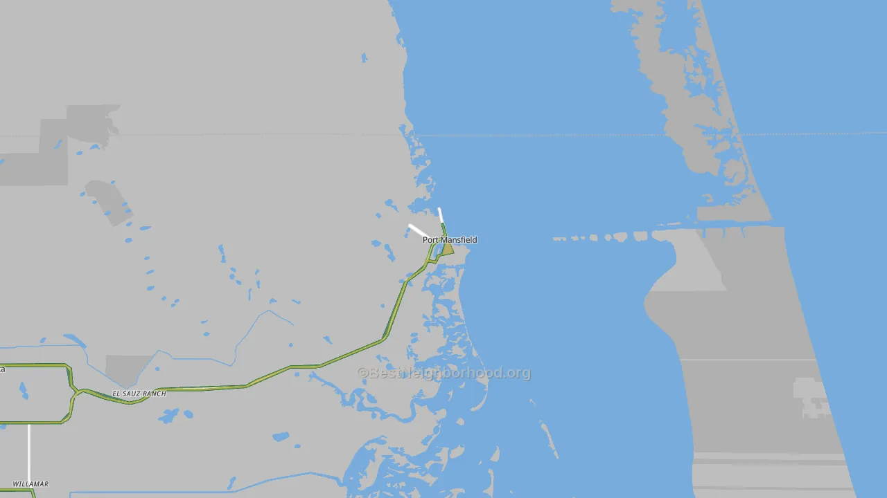 Port Mansfield, TX Map of Noise Levels in Port Mansfield