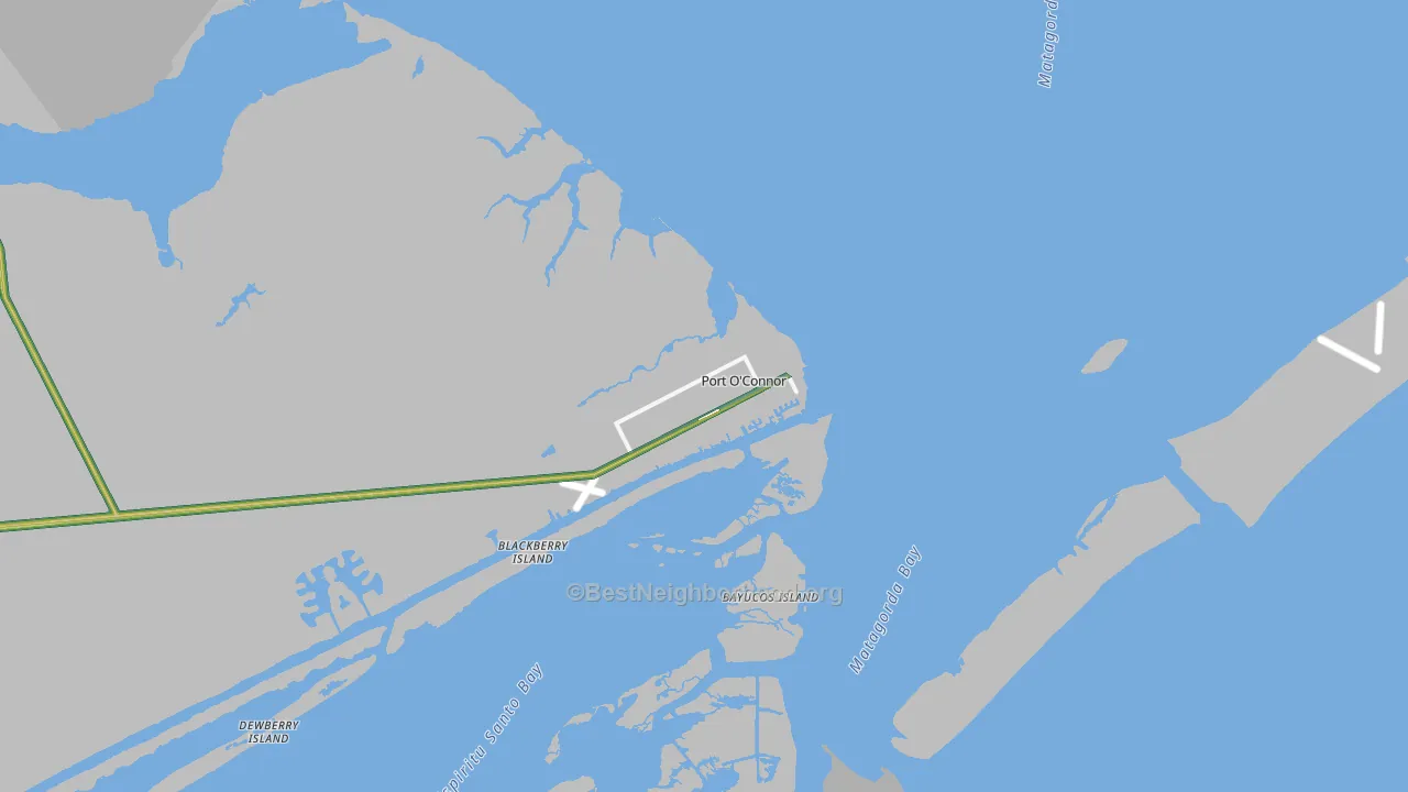 Port O'Connor, TX Map of Noise Levels in Port O'Connor
