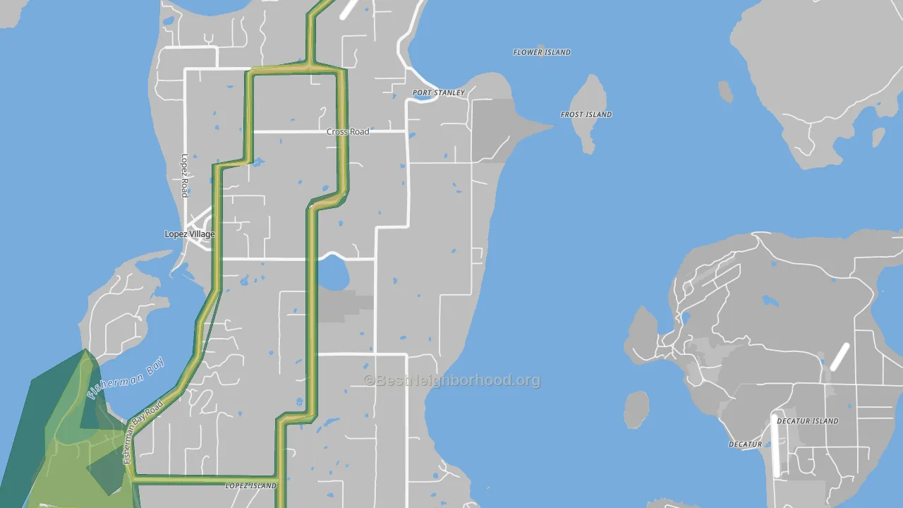 Port Stanley, WA Map of Noise Levels in Port Stanley