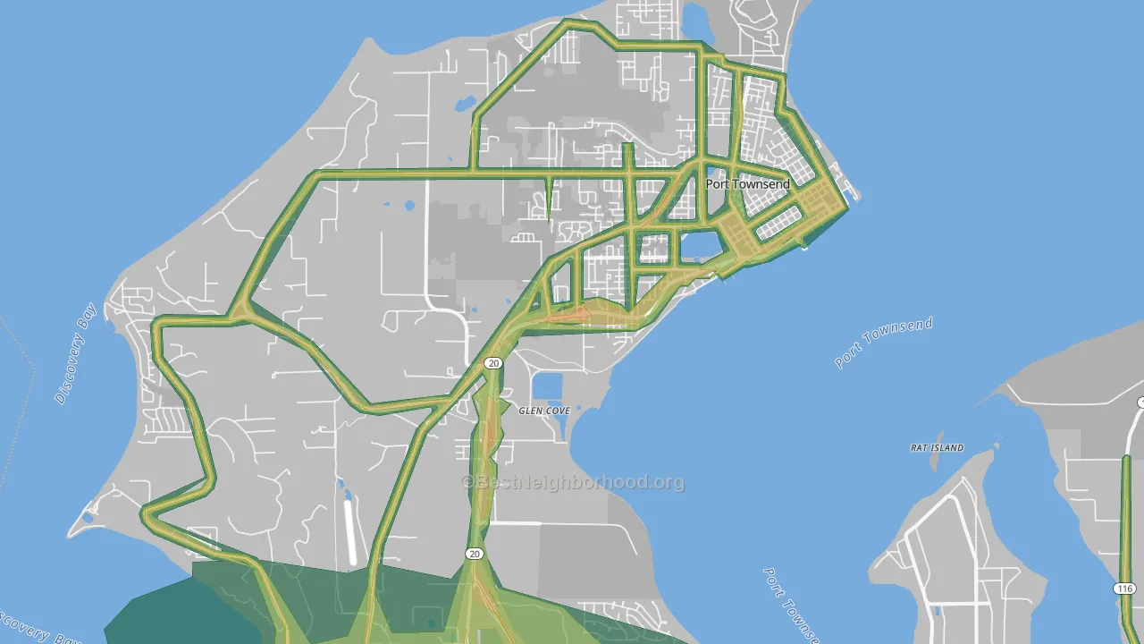 Port Townsend, WA Map of Noise Levels in Port Townsend