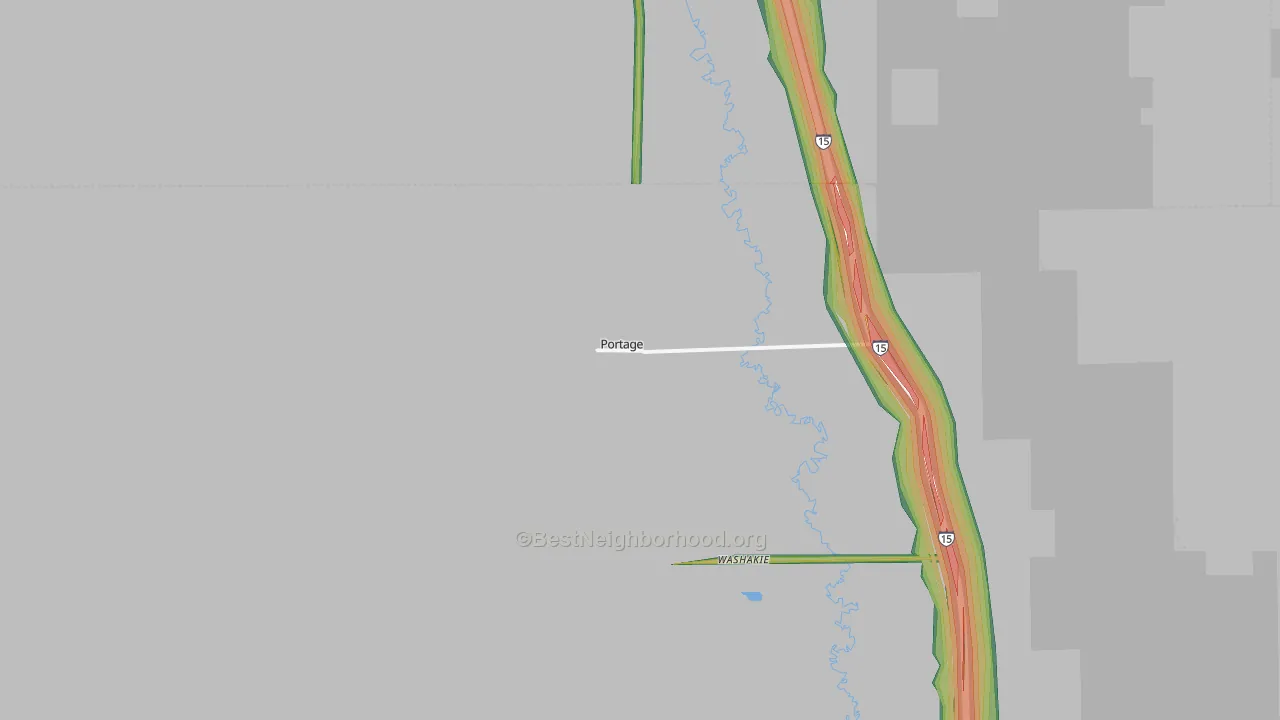 Portage, UT Map of Noise Levels in Portage