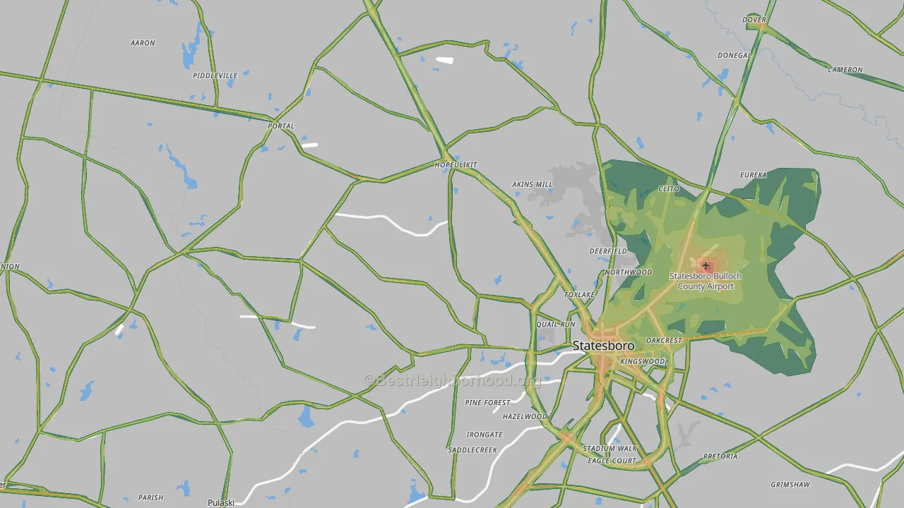 Portal, GA Map of Noise Levels in Portal