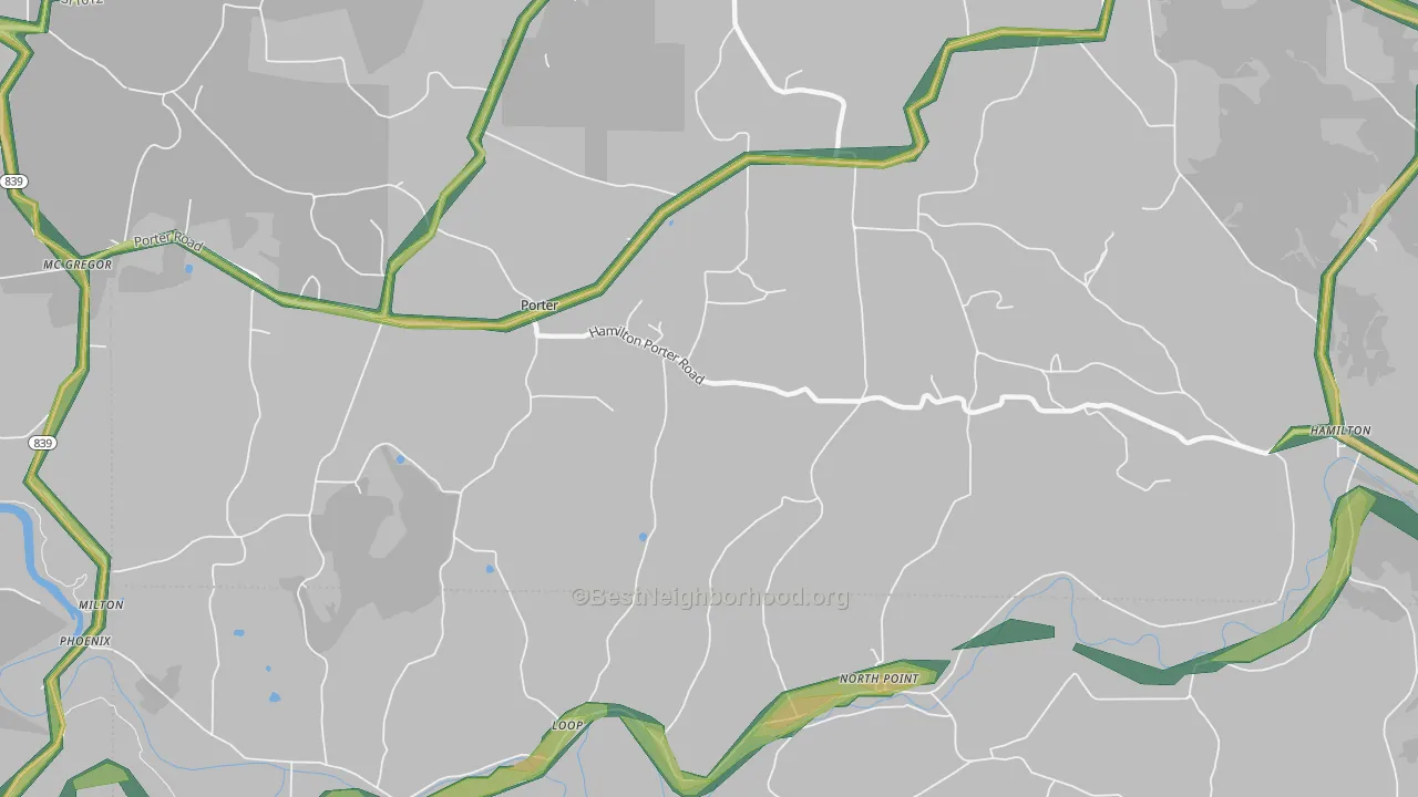 Porter, PA Map of Noise Levels in Porter
