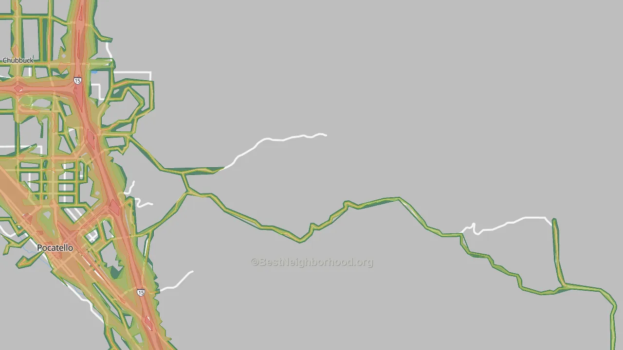 Portneuf, ID Map of Noise Levels in Portneuf