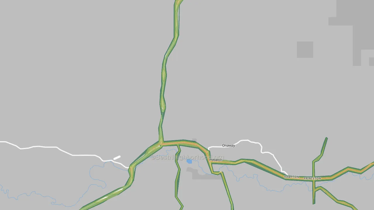 Potlatch, ID Map of Noise Levels in Potlatch
