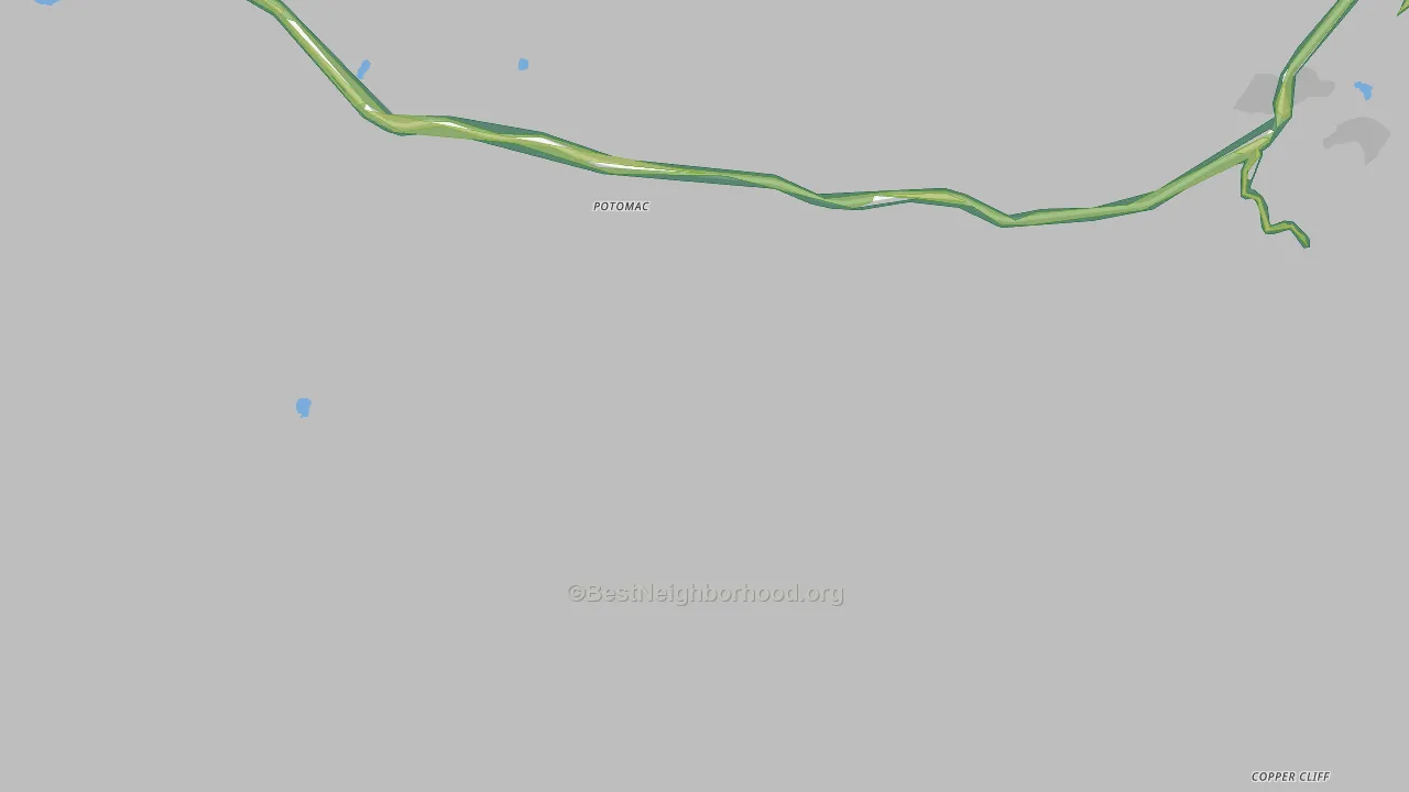 Potomac, MT Map of Noise Levels in Potomac
